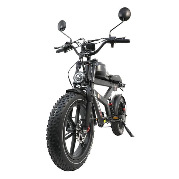 Elmountainbike DUOTTS F20, 750W motor, 52V 27AH batteri, GPS-spårning Bluetooth-app, svart