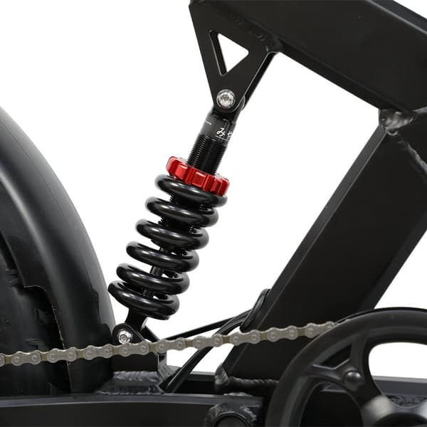 Elmountainbike DUOTTS F20, 750W motor, 52V 27AH batteri, GPS-spårning Bluetooth-app, svart