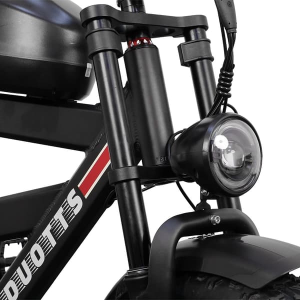 Elmountainbike DUOTTS F20, 750W motor, 52V 27AH batteri, GPS-spårning Bluetooth-app, svart