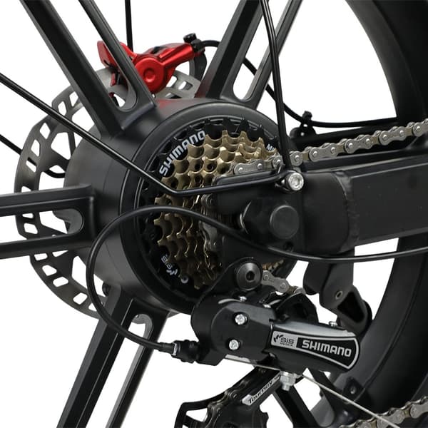 Elmountainbike DUOTTS F20, 750W motor, 52V 27AH batteri, GPS-spårning Bluetooth-app, svart