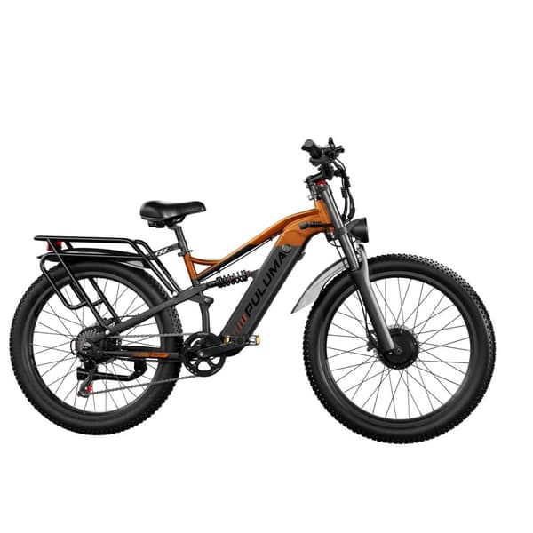 PULUMA PE86 Pro elcykel 2*1000W motor, 20AH batteri, 150km räckvidd, 40km/h hastighet, 26*3.0tums fatdäck, SHIMANO 7-växlad, hydraulisk skivbroms
