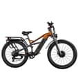 Miniatyrbild 1 av 11: PULUMA PE86 Pro elcykel 2*1000W motor, 20AH batteri, 150km räckvidd, 40km/h hastighet, 26*3.0tums fatdäck, SHIMANO 7-växlad, hydraulisk skivbroms