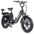 Miniatyrbild 1 av 11: TESWAY X5 hopfällbar elcykel 750W motor, 25AH batteri, 130 km räckvidd, 20*4,0 tums fatdäck, SHIMANO 7-växlad - Svart
