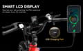 Miniatyrbild 6 av 11: TESWAY X5 hopfällbar elcykel 25AH batteri, 750W motor, 130 km räckvidd, 20*4,0 tums fatdäck, SHIMANO 7-växlad - Röd