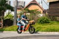 Miniatyrbild 2 av 11: TESWAY X5 hopfällbar elcykel 25AH batteri, 750W motor, 130 km räckvidd, 20*4,0 tums fatdäck, SHIMANO 7-växlad - Röd