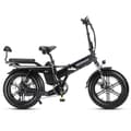 Miniatyrbild 1 av 11: TESWAY X7 Hopfällbar Elcykel 25AH Batteri, 130km Räckvidd, 750W Motor, 20*4.0 Tums Fat Tire, SHIMANO 7-Växel - Svart