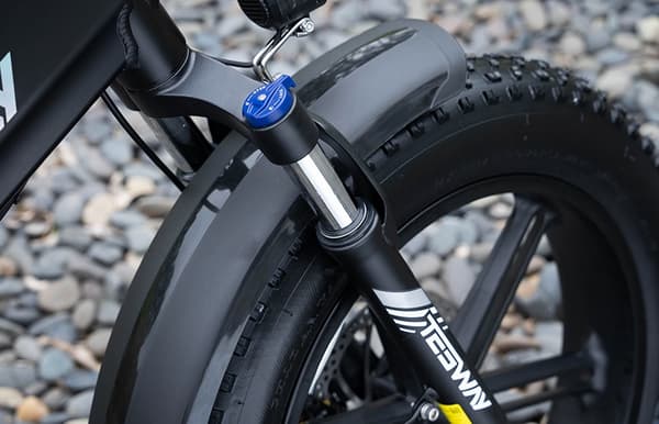 TESWAY X7 Hopfällbar Elcykel 30AH Batteri, 750W Motor, 130km Räckvidd, 20*4.0 Tums Fat Tire, SHIMANO 7-Växel - Svart