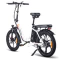Miniatyrbild 3 av 11: Fafrees F20 Hopfällbar Elcykel 16AH Batteri, 250W Motor, 130km Räckvidd, 20*3.0 Tums Fat Tire, SHIMANO 7-Växel - Vit
