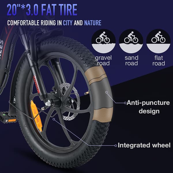 Fafrees F20 Hopfällbar Elcykel 16AH Batteri, 250W Motor, 130km Räckvidd, 20*3.0 Tums Fat Tire, SHIMANO 7-Växel - Grå