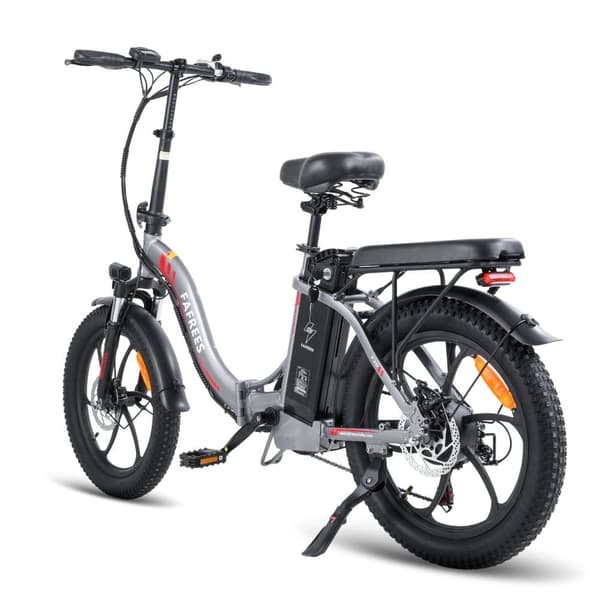 Fafrees F20 Hopfällbar Elcykel 16AH Batteri, 130km Räckvidd, 250W Motor, 20*3.0 Tums Fat Tire, SHIMANO 7-Växel - Grå