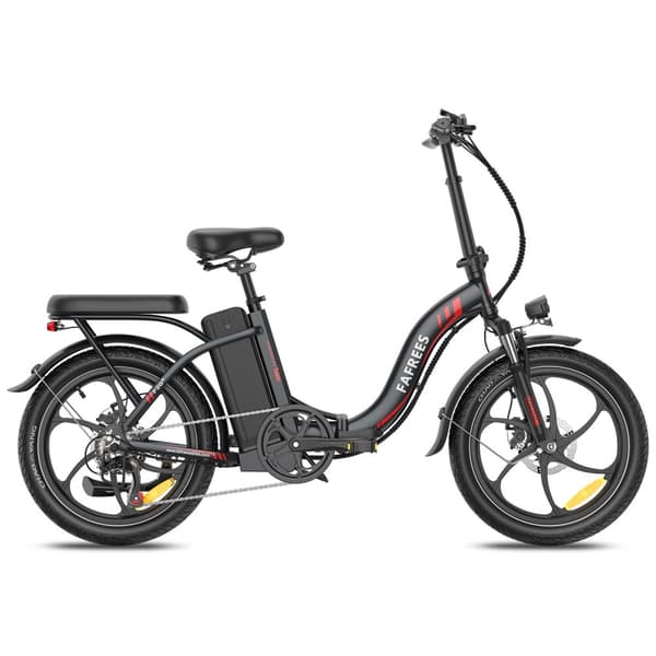 Fafrees F20+ Hopfällbar Elcykel 20AH Batteri, 250W Motor, 90km Räckvidd, 20*3.0 Tums Fat Tire, SHIMANO 7-Växel - Svart