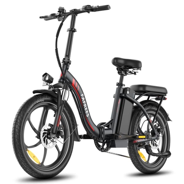 Fafrees F20+ Hopfällbar Elcykel 20AH Batteri, 250W Motor, 90km Räckvidd, 20*3.0 Tums Fat Tire, SHIMANO 7-Växel - Svart