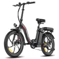 Miniatyrbild 1 av 11: Fafrees F20+ Hopfällbar Elcykel 20AH Batteri, 250W Motor, 90km Räckvidd, 20*3.0 Tums Fat Tire, SHIMANO 7-Växel - Svart