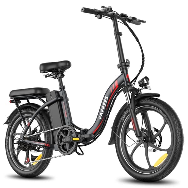 Fafrees F20+ Hopfällbar Elcykel 20AH Batteri, 90km Räckvidd, 250W Motor, 20*3.0 Tums Fat Tire, SHIMANO 7-Växel - Svart