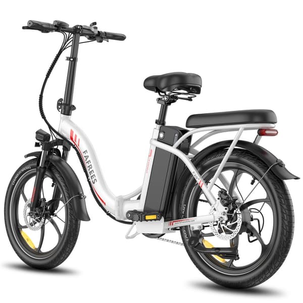 Fafrees F20+ Hopfällbar Elcykel 250W Motor, 20AH Batteri, 90km Räckvidd, 20*3.0 Tums Fat Tire, SHIMANO 7-Växel - Vit