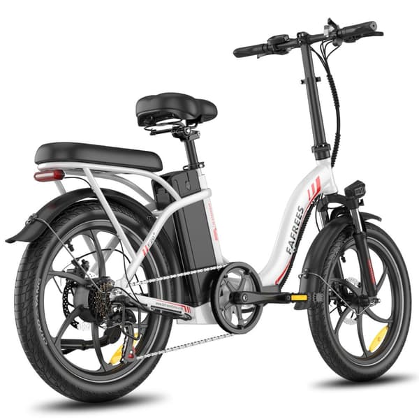 Fafrees F20+ Hopfällbar Elcykel 20AH Batteri, 90km Räckvidd, 250W Motor, 20*3.0 Tums Fat Tire, SHIMANO 7-Växel - Vit
