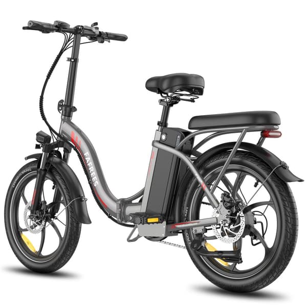 Fafrees F20+ Hopfällbar Elcykel 20AH Batteri, 250W Motor, 90km Räckvidd, 20*3.0 Tums Fat Tire, SHIMANO 7-Växel - Grå