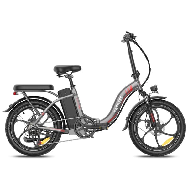 Fafrees F20+ Hopfällbar Elcykel 20AH Batteri, 250W Motor, 90km Räckvidd, 20*3.0 Tums Fat Tire, SHIMANO 7-Växel - Grå
