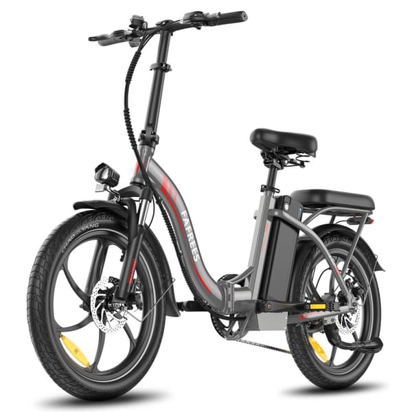 Fafrees F20+ Hopfällbar Elcykel 20AH Batteri, 250W Motor, 90km Räckvidd, 20*3.0 Tums Fat Tire, SHIMANO 7-Växel - Grå