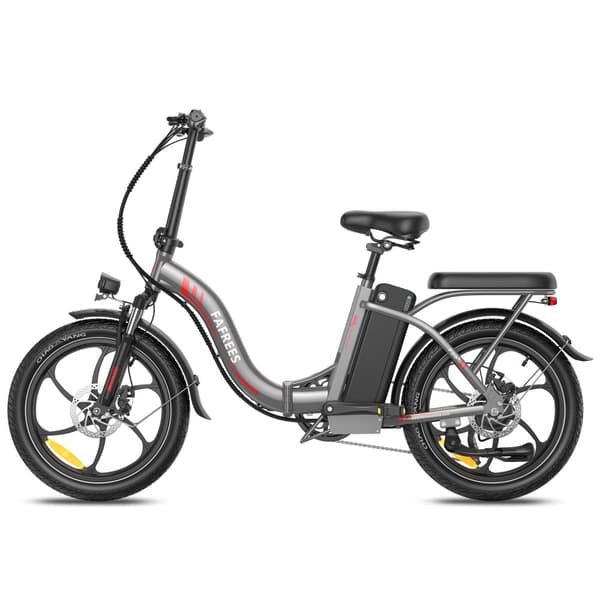 Fafrees F20+ Hopfällbar Elcykel 20AH Batteri, 250W Motor, 90km Räckvidd, 20*3.0 Tums Fat Tire, SHIMANO 7-Växel - Grå