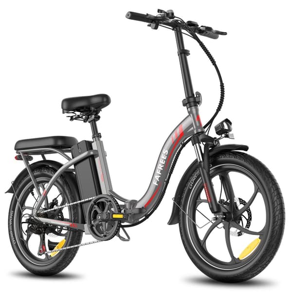 Fafrees F20+ Hopfällbar Elcykel 20AH Batteri, 250W Motor, 90km Räckvidd, 20*3.0 Tums Fat Tire, SHIMANO 7-Växel - Grå