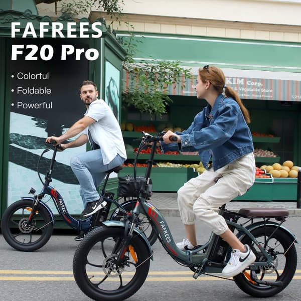 Fafrees F20 Pro hopfällbar elcykel 250W motor, 18AH batteri, 150km räckvidd, 20*3.0 tums fatdäck, SHIMANO 7-växlad -Grå pistol