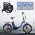 Miniatyrbild 11 av 11: Fafrees F20 Pro hopfällbar elcykel 250W motor, 18AH batteri, 150km räckvidd, 20*3.0 tums fatdäck, SHIMANO 7-växlad -Grå pistol