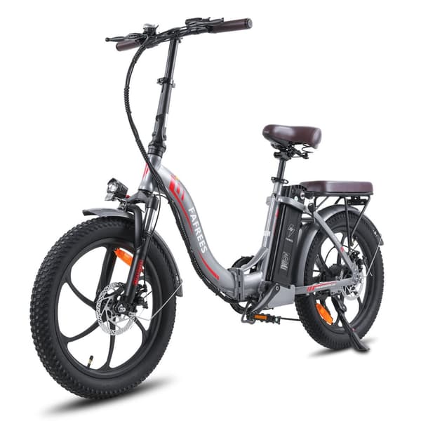 Fafrees F20 Pro hopfällbar elcykel 250W motor, 18AH batteri, 150km räckvidd, 20*3.0 tums fatdäck, SHIMANO 7-växlad -Grå pistol