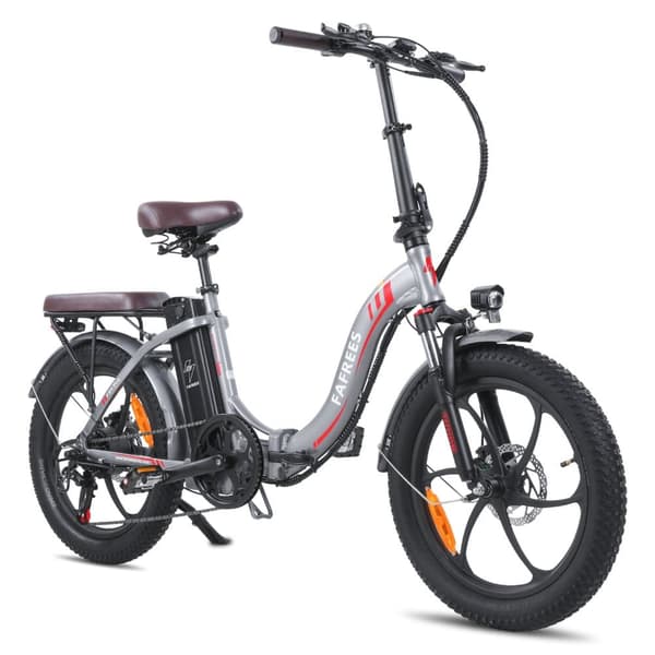 Fafrees F20 Pro hopfällbar elcykel 18AH batteri, 150km räckvidd, 250W motor, 20*3.0 tums fatdäck, SHIMANO 7-växlad -Grå pistol