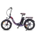 Miniatyrbild 2 av 11: Fafrees F20 Pro hopfällbar elcykel 18AH batteri, 250W motor, 150km räckvidd, 20*3.0 tums fatdäck, SHIMANO 7-växlad -Rosa-lila