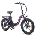 Miniatyrbild 1 av 11: Fafrees F20 Pro hopfällbar elcykel 18AH batteri, 250W motor, 150km räckvidd, 20*3.0 tums fatdäck, SHIMANO 7-växlad -Rosa-lila