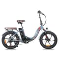 Miniatyrbild 2 av 11: Fafrees F20 Pro hopfällbar elcykel 250W motor, 18AH batteri, 150km räckvidd, 20*3.0 tums fatdäck, SHIMANO 7-växlad -Misty Green
