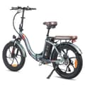 Miniatyrbild 3 av 11: Fafrees F20 Pro hopfällbar elcykel 18AH batteri, 250W motor, 150km räckvidd, 20*3.0 tums fatdäck, SHIMANO 7-växlad -Misty Green