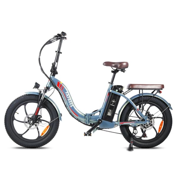 Fafrees F20 Pro hopfällbar elcykel 18AH batteri, 250W motor, 150km räckvidd, 20*3.0 tums fatdäck, SHIMANO 7-växlad -Misty Green