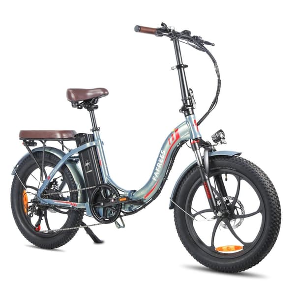 Fafrees F20 Pro hopfällbar elcykel 18AH batteri, 250W motor, 150km räckvidd, 20*3.0 tums fatdäck, SHIMANO 7-växlad -Misty Green