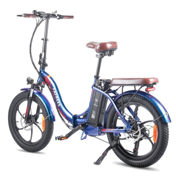 Fafrees F20 Pro hopfällbar elcykel 18AH batteri, 250W motor, 150km räckvidd, 20*3.0 tums fatdäck, SHIMANO 7-växlad - Aurora Blue