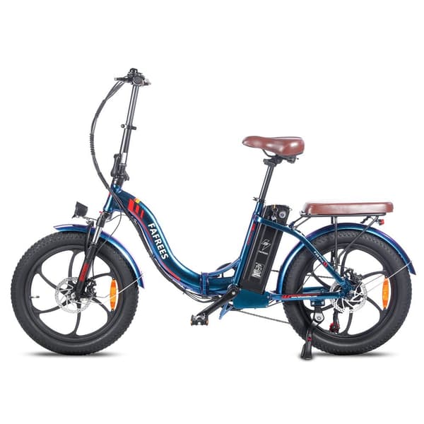 Fafrees F20 Pro hopfällbar elcykel 18AH batteri, 250W motor, 150km räckvidd, 20*3.0 tums fatdäck, SHIMANO 7-växlad - Aurora Blue