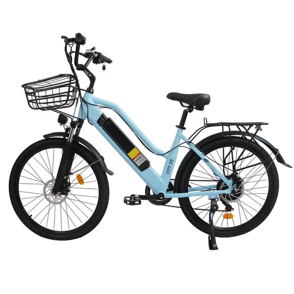 Kaupunkisähköpyörä Orlms City26 500 W moottori, 48 V 15 Ah akku, naisille Sininen