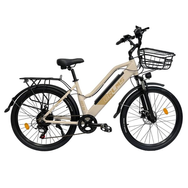 Kaupunkisähköpyörä Orlms City26 500 W moottori, 48 V 15 Ah akku, naisille