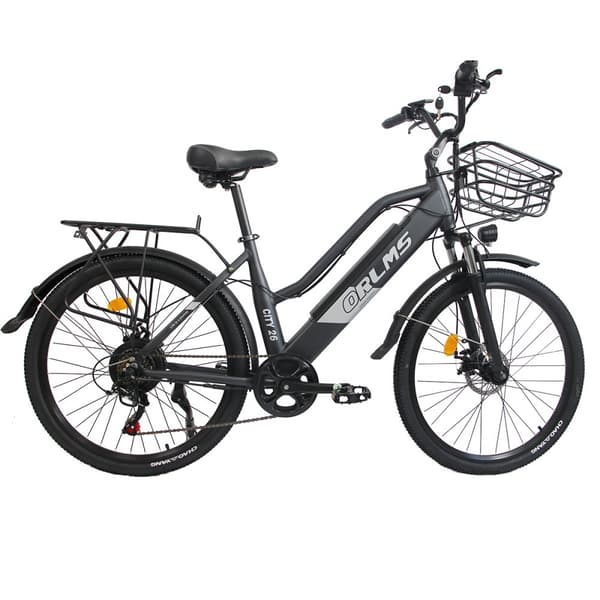 Kaupunkisähköpyörä Orlms City26 500 W moottori, 48 V 15 Ah akku, naisille