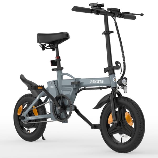 Minikokoinen taittuva sähköpyörä ESKUTE F100, 14", 250 W moottori, 36 V 9 Ah akku, tytöille