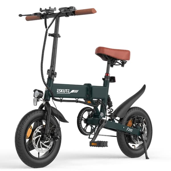 ESKUTE F200 14" Mini Hopfällbar Elcykel 250W Motor 36V 7.8Ah Batteri