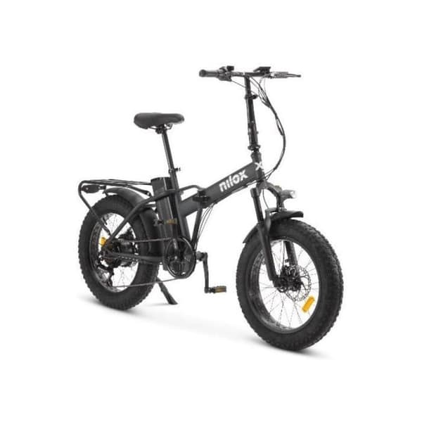Nilox hopfällbar elcykel 250W 70 km räckvidd 20? 6 växlar LCD Stål Svart