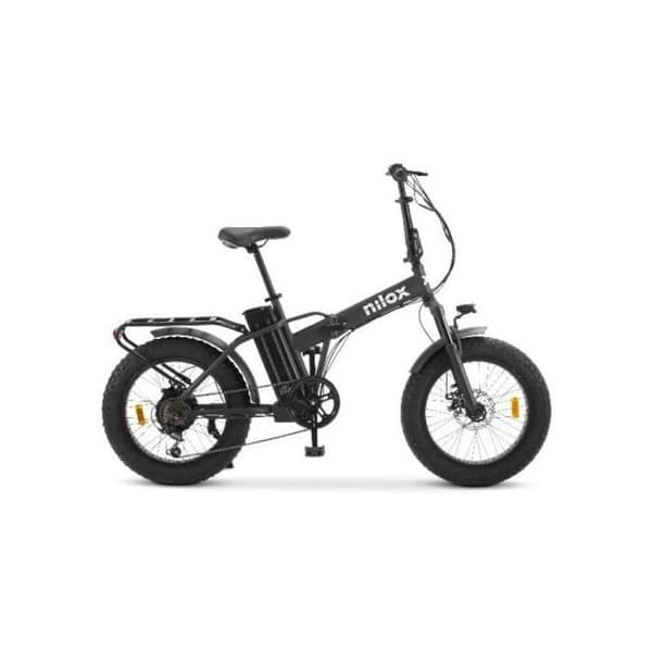 Nilox hopfällbar elcykel 250W 70 km räckvidd 20? 6 växlar LCD Stål Svart