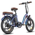 Miniatyrbild 3 av 11: Fafrees F20+ Pro hopfällbar elcykel 22,5AH batteri, 250W motor, 100 km räckvidd, 20*3,0 tums fatdäck, SHIMANO 7-växlad -blå