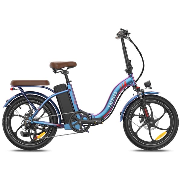 Fafrees F20+ Pro hopfällbar elcykel 22,5AH batteri, 250W motor, 100 km räckvidd, 20*3,0 tums fatdäck, SHIMANO 7-växlad -blå