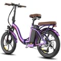 Miniatyrbild 3 av 11: Fafrees F20+ Pro hopfällbar elcykel 250W motor, 22,5AH batteri, 100 km räckvidd, 20*3,0 tums fatdäck, SHIMANO 7-växlad -Purpur