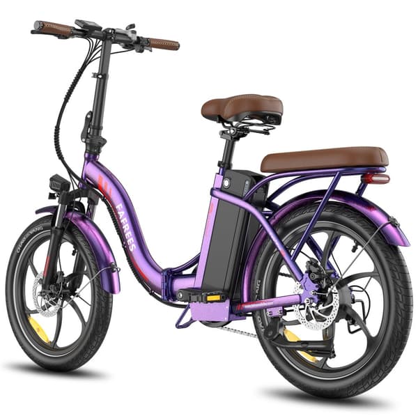 Fafrees F20+ Pro hopfällbar elcykel 250W motor, 22,5AH batteri, 100 km räckvidd, 20*3,0 tums fatdäck, SHIMANO 7-växlad -Purpur
