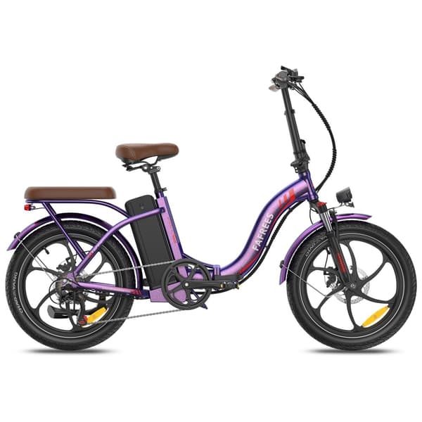 Fafrees F20+ Pro hopfällbar elcykel 250W motor, 22,5AH batteri, 100 km räckvidd, 20*3,0 tums fatdäck, SHIMANO 7-växlad -Purpur