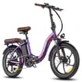 Miniatyrbild 1 av 11: Fafrees F20+ Pro hopfällbar elcykel 250W motor, 22,5AH batteri, 100 km räckvidd, 20*3,0 tums fatdäck, SHIMANO 7-växlad -Purpur